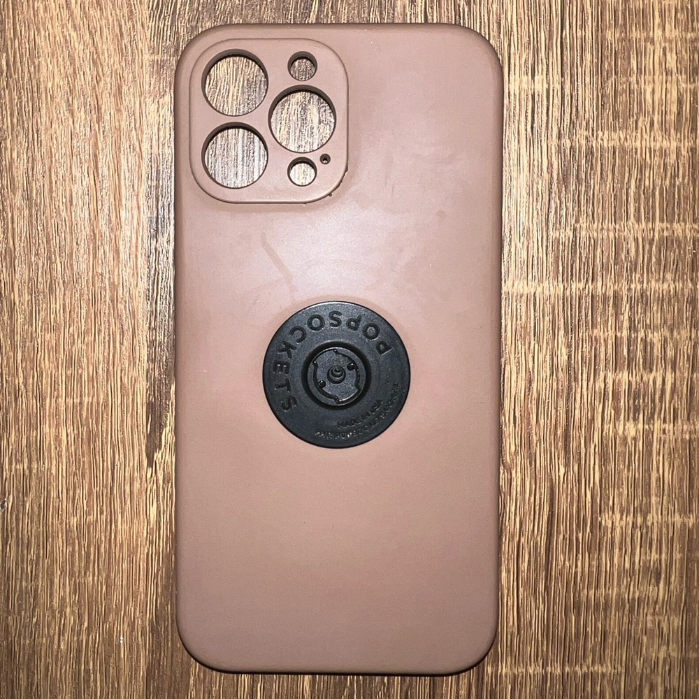 Brown Phone Case with PopSockets Grip